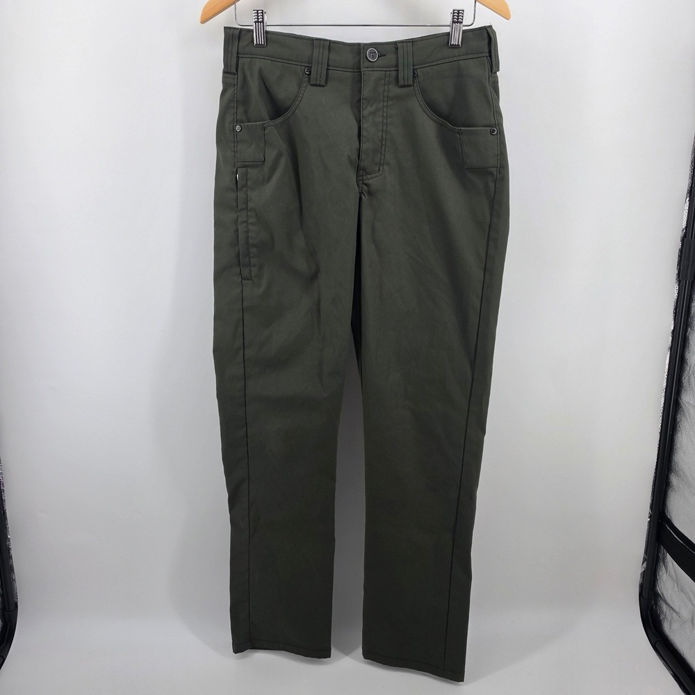 Truewerk EDO Mens Olive Green Technical Work Pants 30x32 Straight Leg Utility